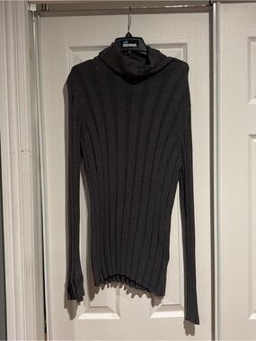 Simply Vera Vera Wang Black Ribbed Turtleneck Sweater